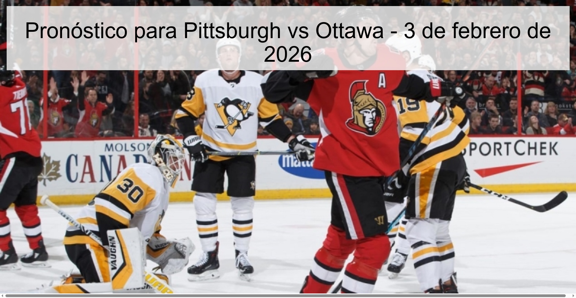 Prediction for Pittsburgh vs Ottawa – February 3, 2026
