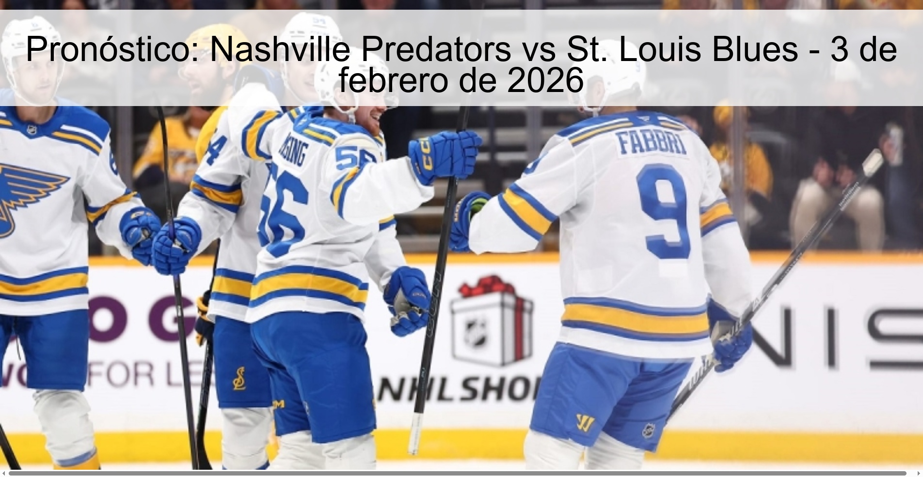 Prediction: Nashville Predators vs St. Louis Blues – February 3, 2026