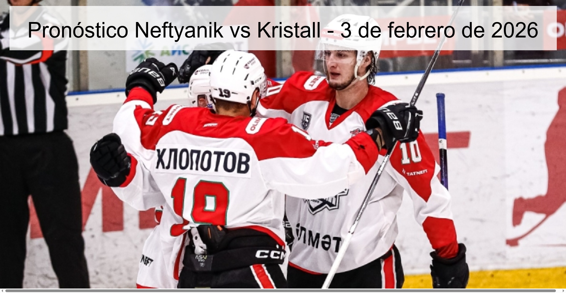 Pronóstico Neftyanik vs Kristall - 3 de febrero de 2026