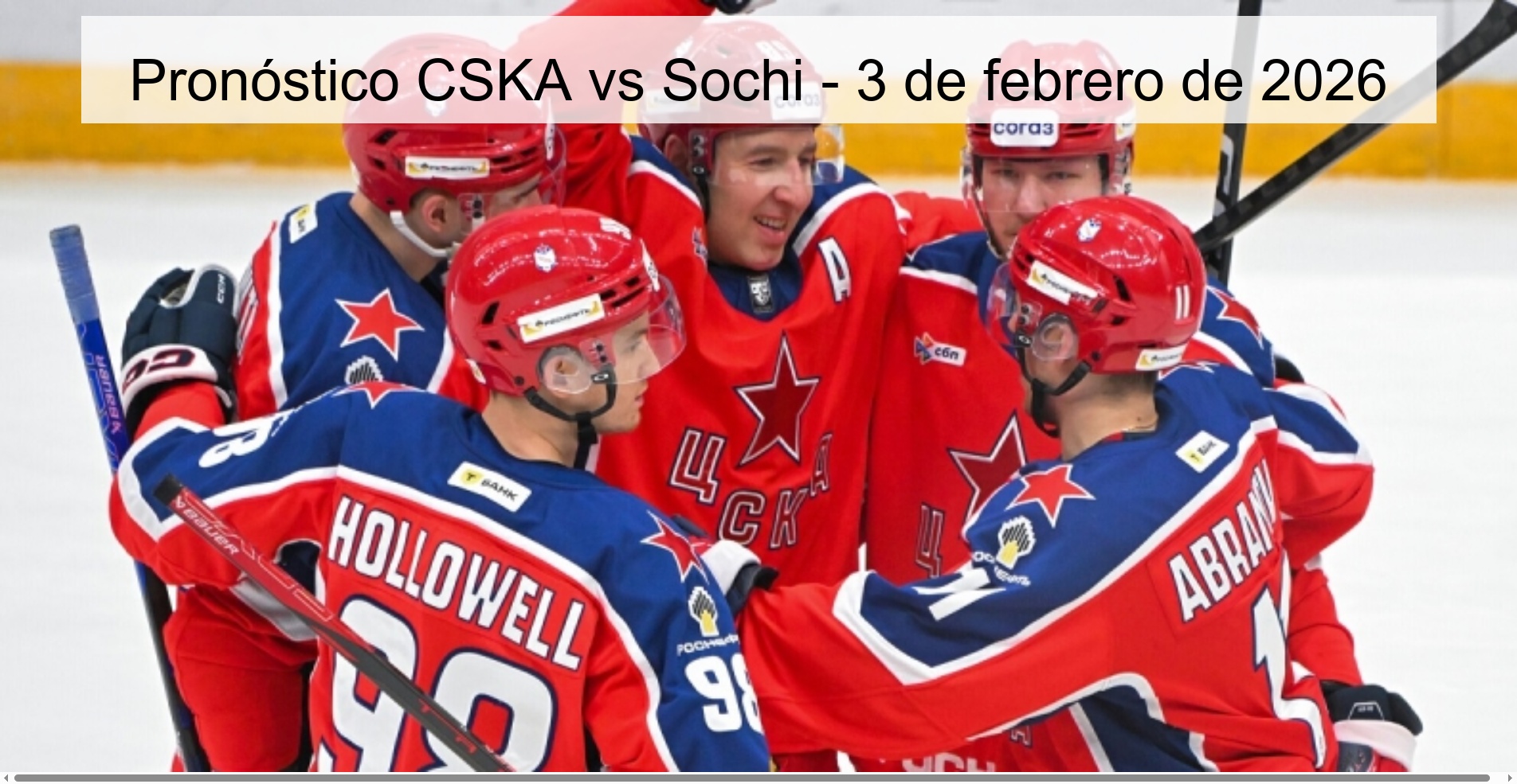 Pronóstico CSKA vs Sochi - 3 de febrero de 2026