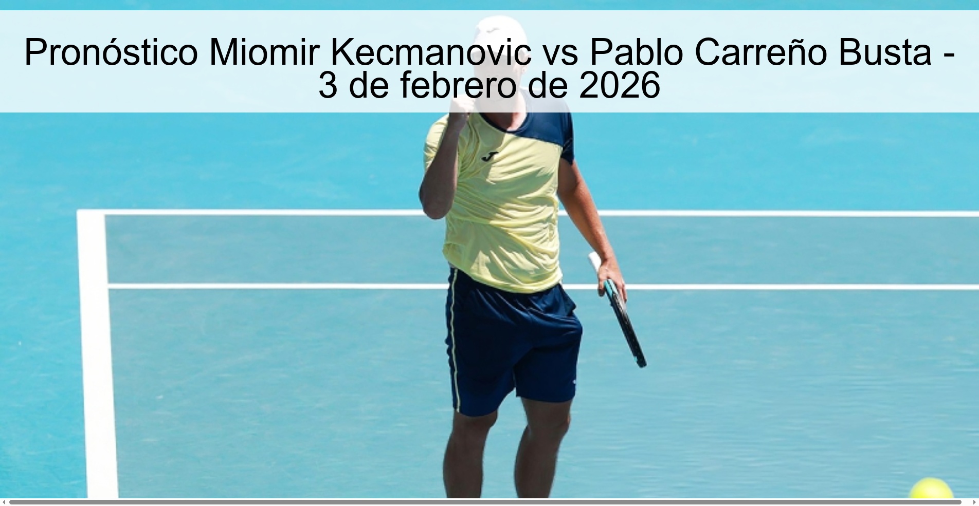 Miomir Kecmanovic vs Pablo Carreño Busta Prediction – February 3, 2026