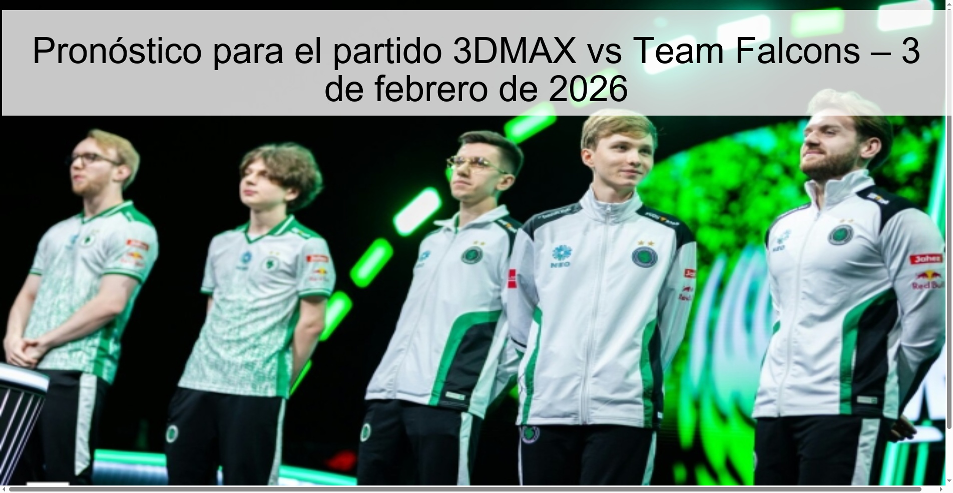 Prediction for the 3DMAX vs Team Falcons match – February 3, 2026