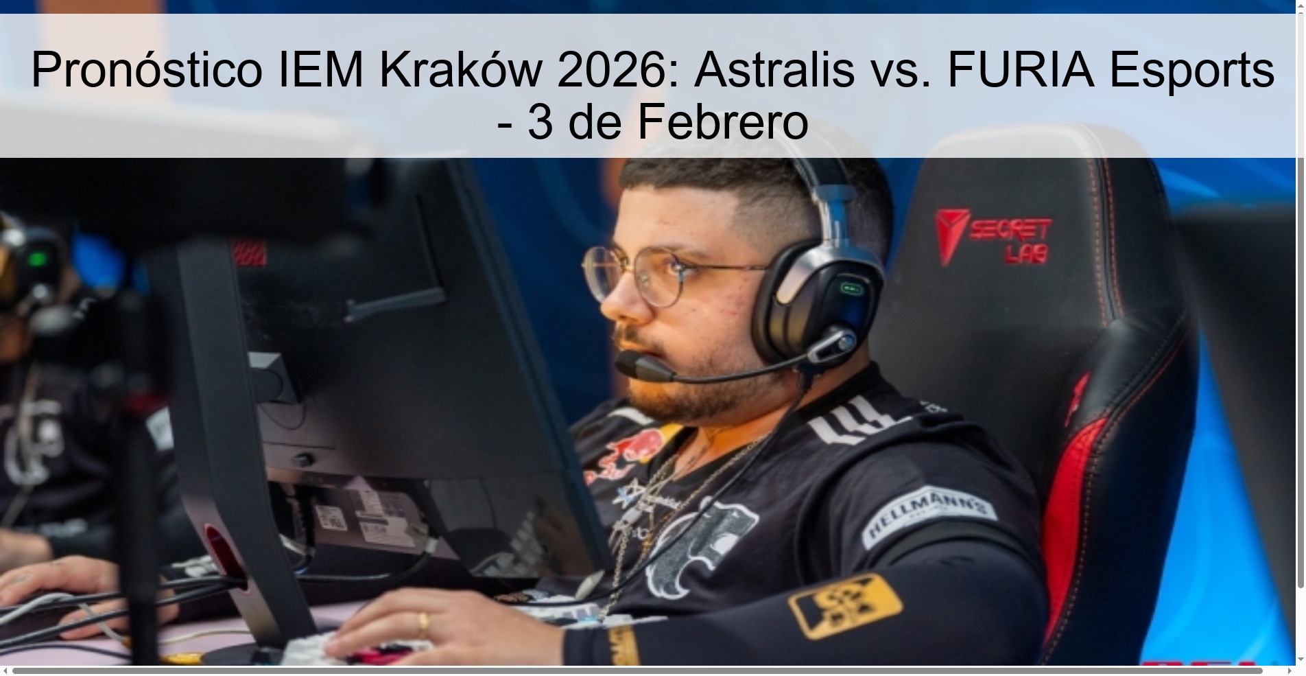 IEM Kraków 2026 Prediction: Astralis vs. FURIA Esports - February 3 IEM Kraków 2026 Prediction: Astralis vs. FURIA Esports - February 3