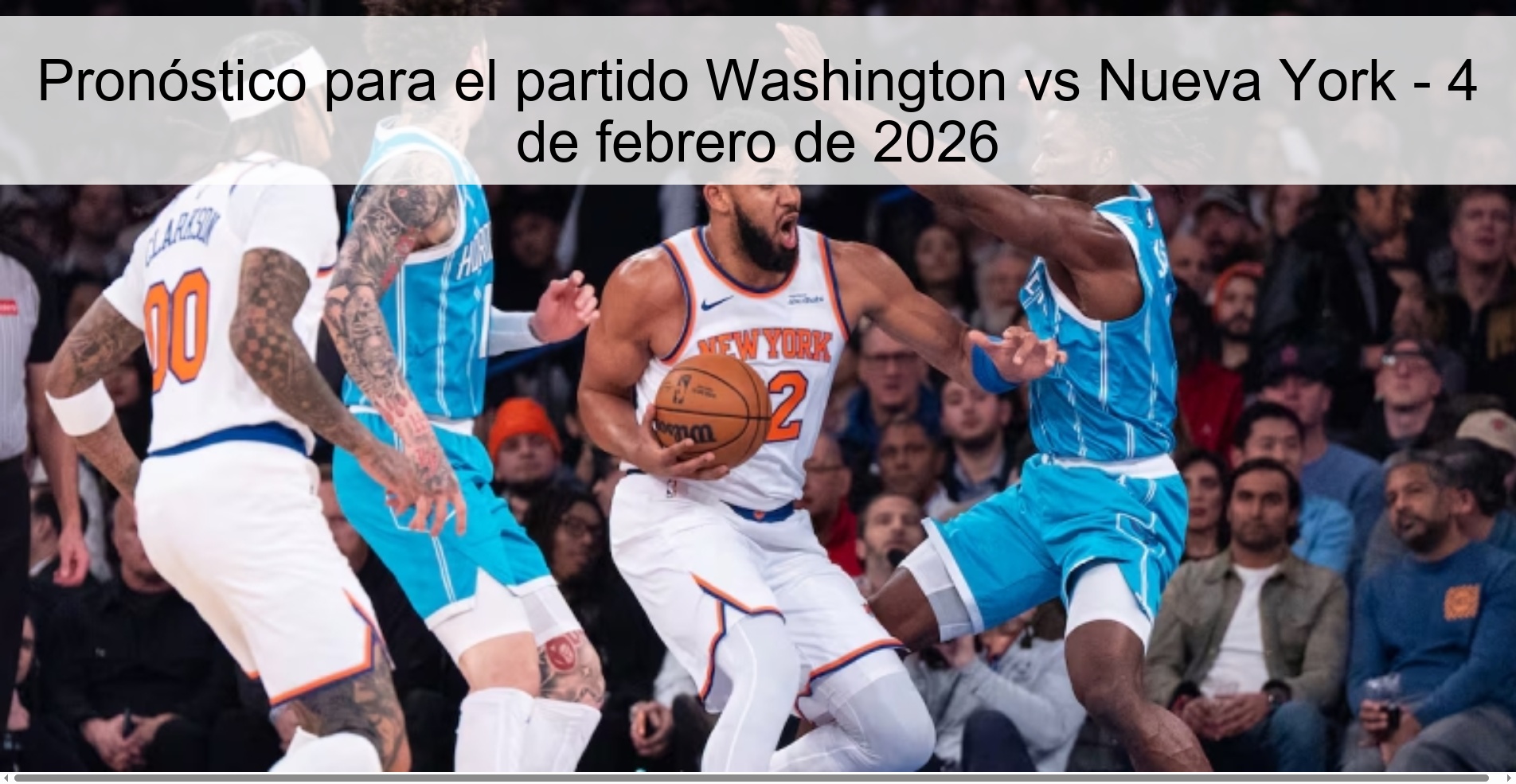 Prediction for the match Washington vs New York - February 4, 2026