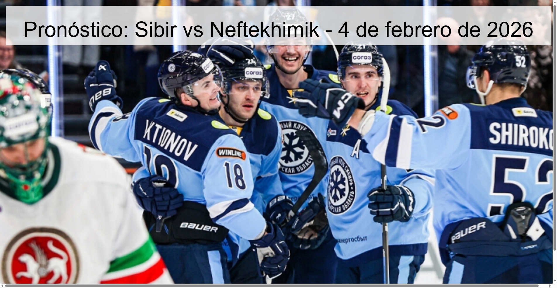 Prediction: Sibir vs Neftekhimik – February 4, 2026