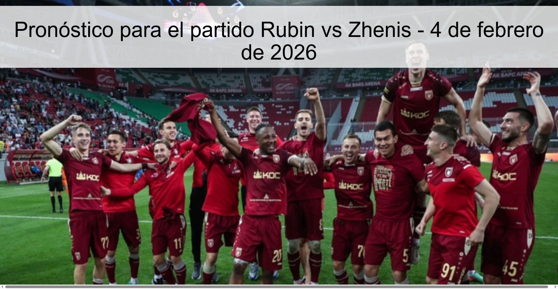 Prediction for the match Rubin vs Zhenis - February 4, 2026