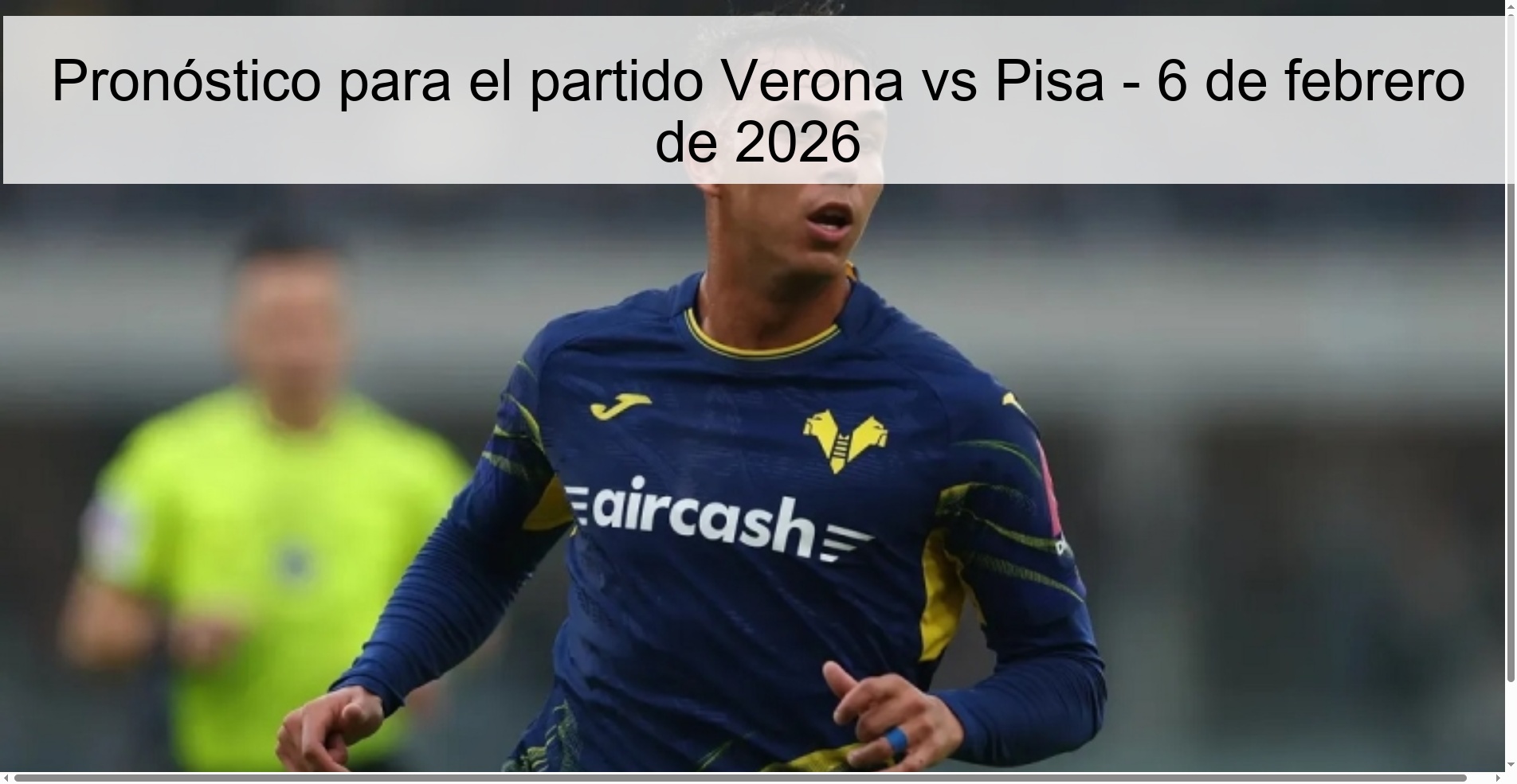Prediction for the match Verona vs Pisa - February 6, 2026