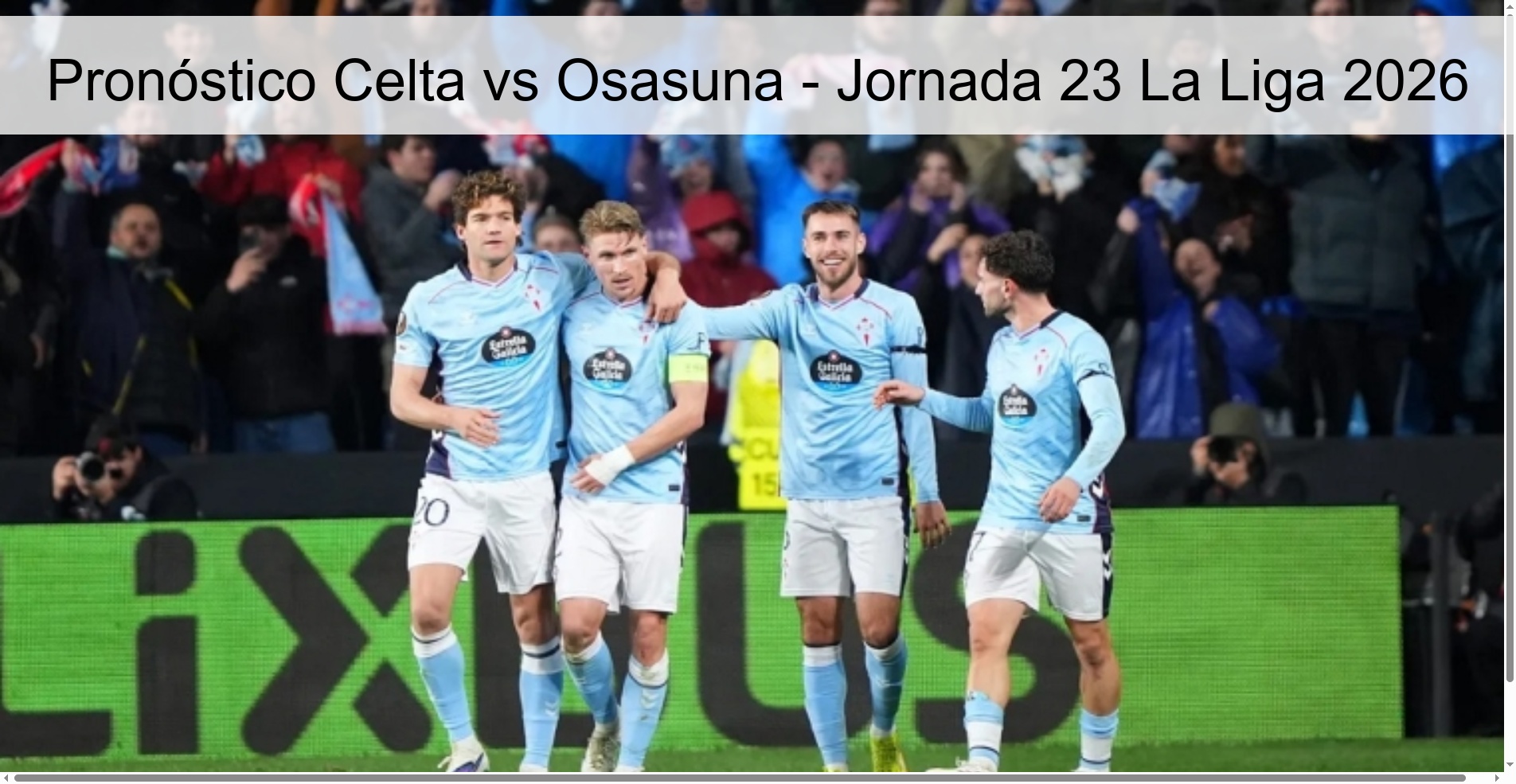 Celta vs Osasuna Prediction - Matchday 23 La Liga 2026