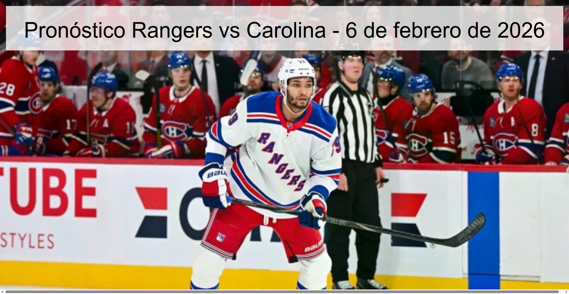 Rangers vs Carolina Prediction - February 6, 2026