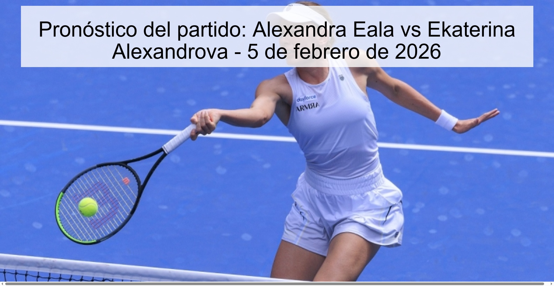 Pronóstico del partido: Alexandra Eala vs Ekaterina Alexandrova - 5 de febrero de 2026 Pronóstico del partido: Alexandra Eala vs Ekaterina Alexandrova - 5 de febrero de 2026