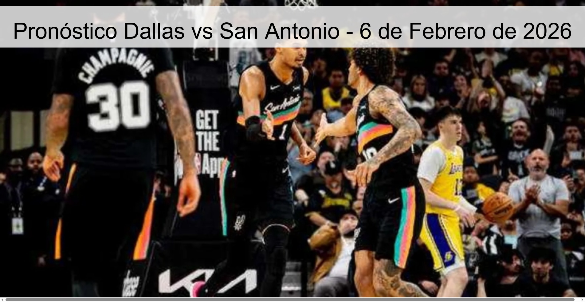 Pronóstico Dallas vs San Antonio - 6 de Febrero de 2026 Pronóstico Dallas vs San Antonio - 6 de Febrero de 2026