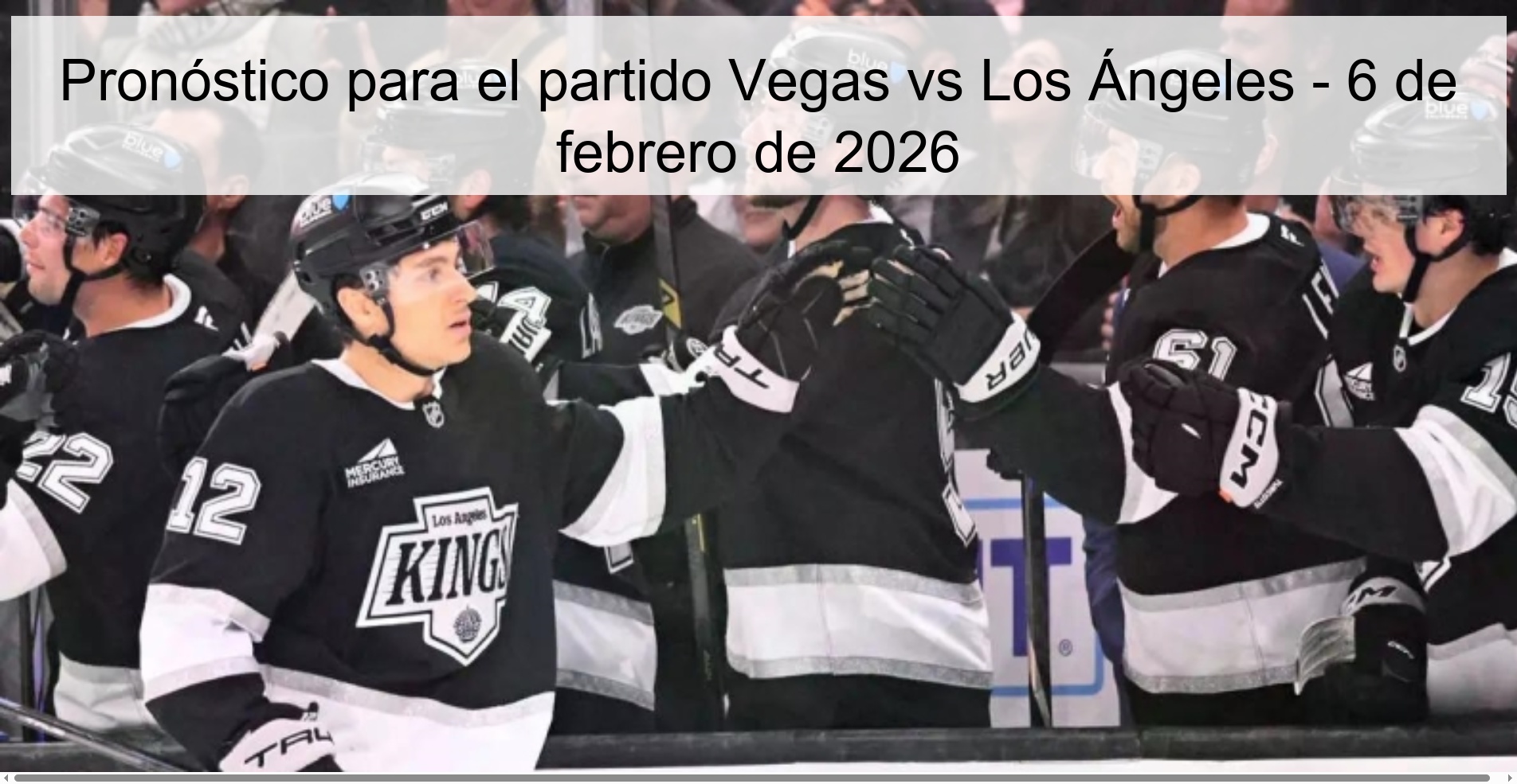 Prediction for the Vegas vs Los Angeles match - February 6, 2026