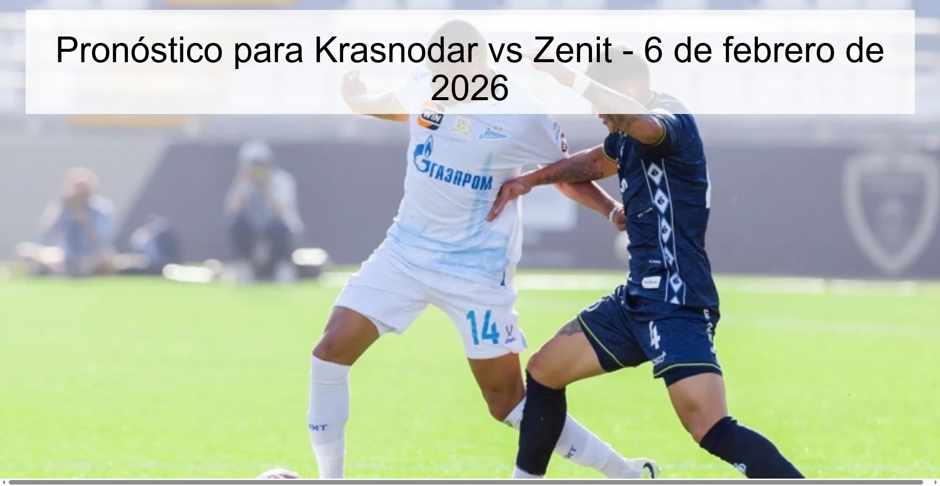 Prediction for Krasnodar vs Zenit - February 6, 2026