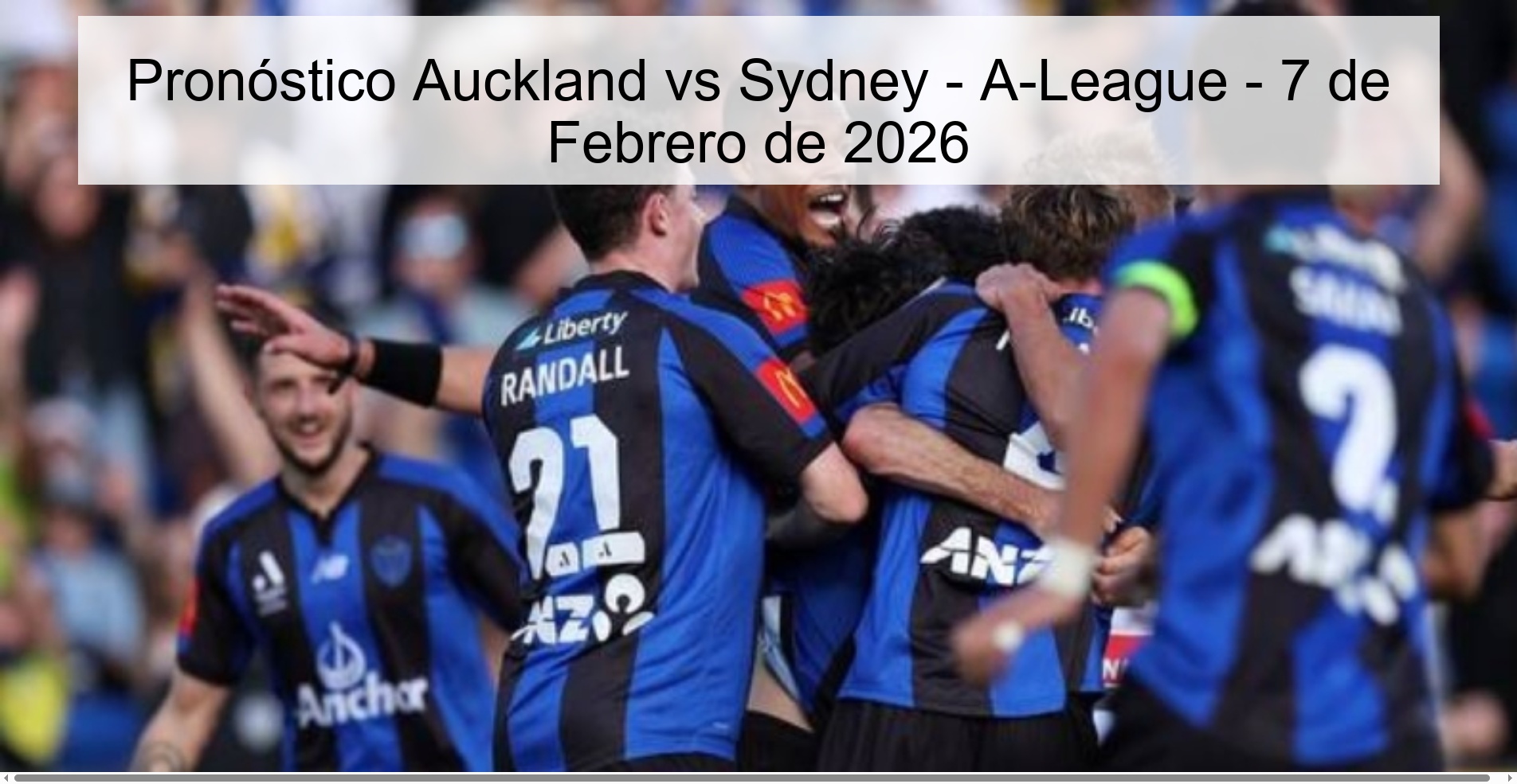 Auckland vs Sydney Prediction - A-League - February 7, 2026