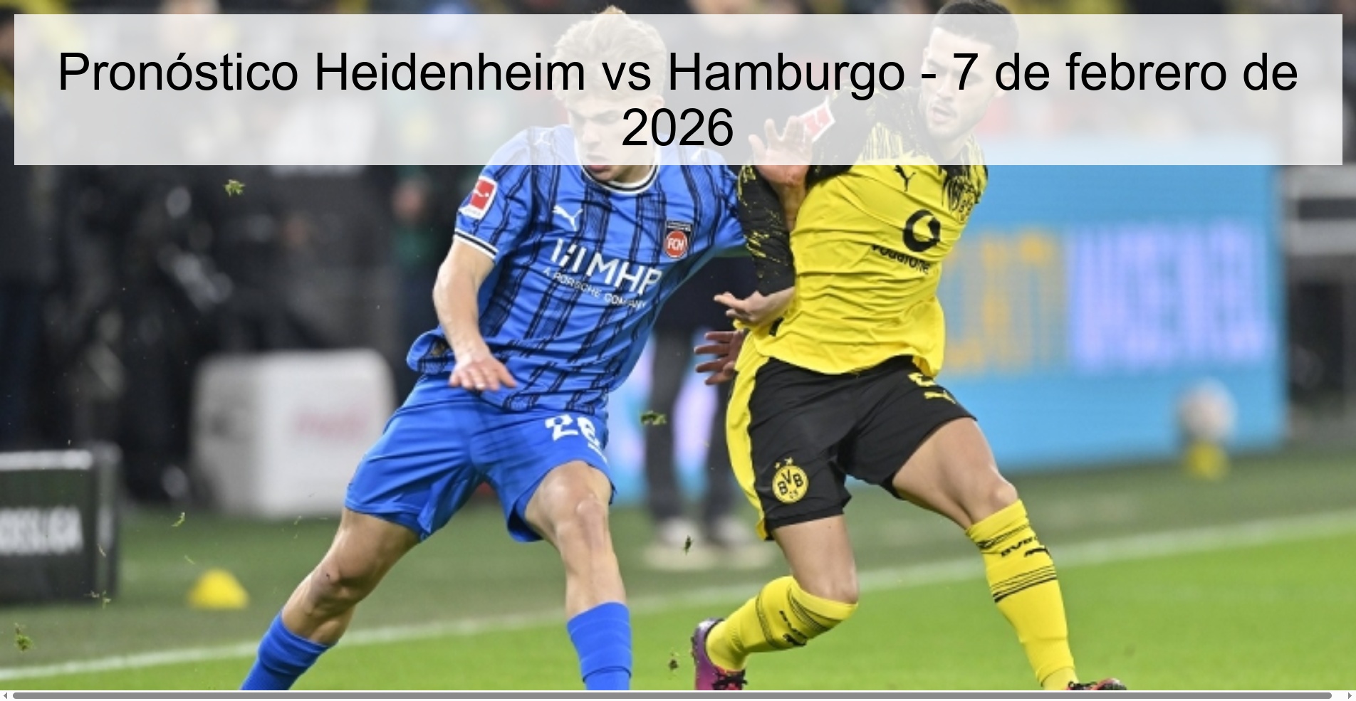 Heidenheim vs Hamburg Prediction – February 7, 2026