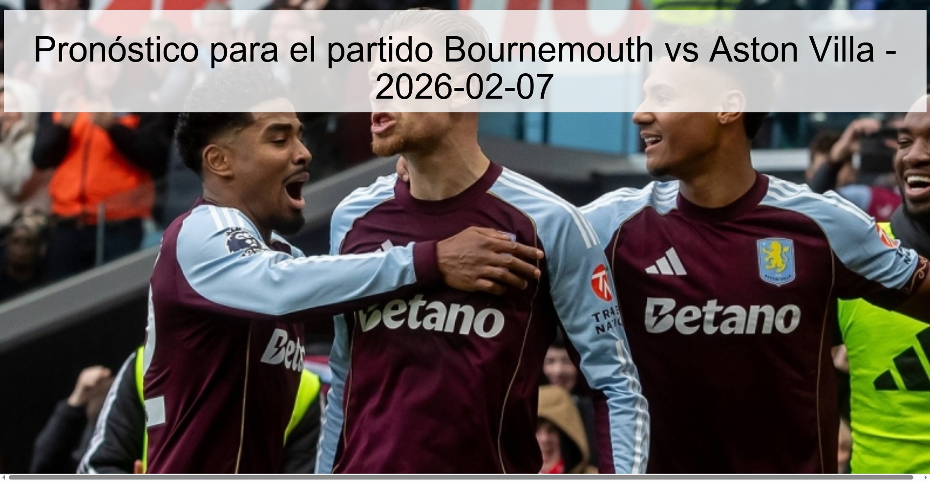 Prediction for the match Bournemouth vs Aston Villa - 2026-02-07