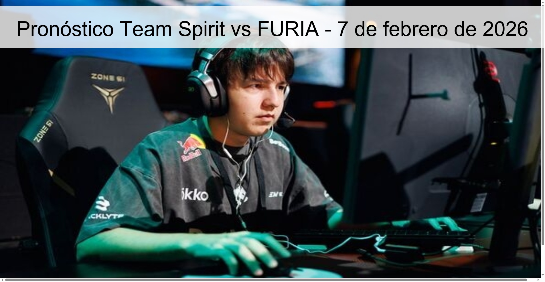 Pronóstico Team Spirit vs FURIA - 7 de febrero de 2026 Pronóstico Team Spirit vs FURIA - 7 de febrero de 2026