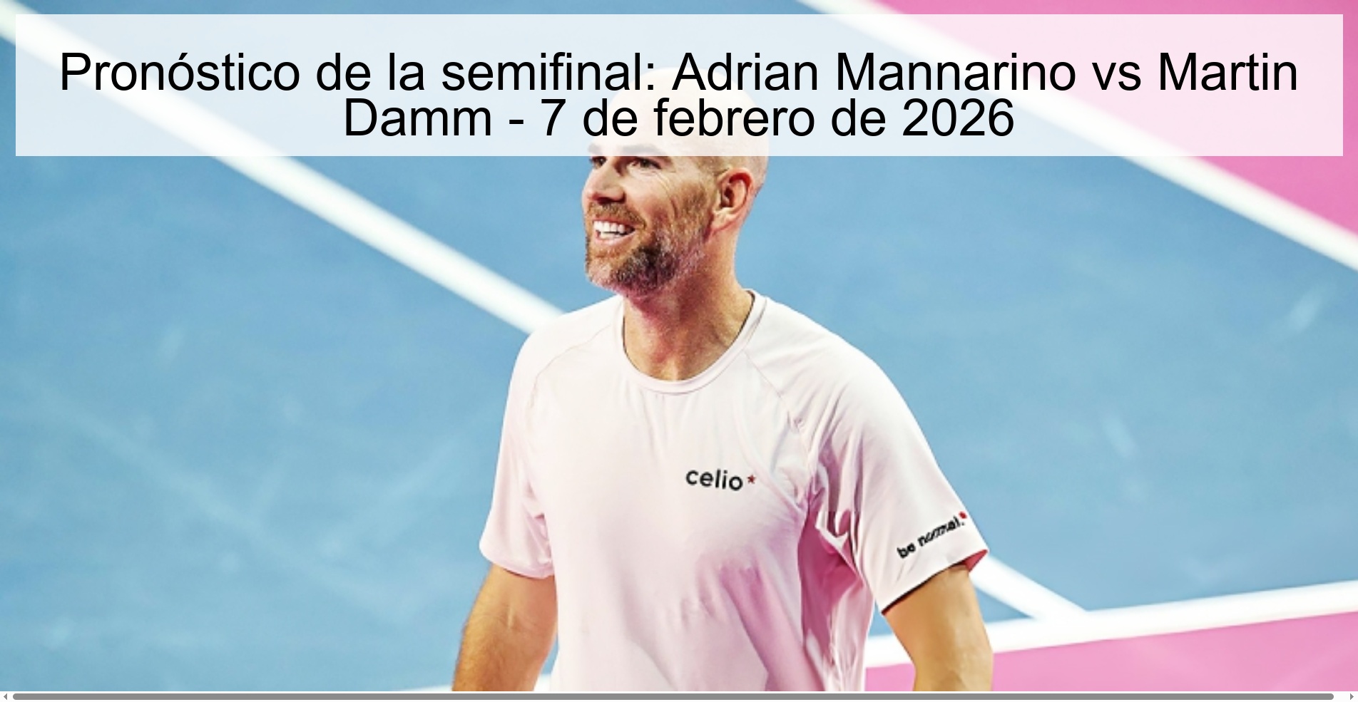 Semifinal Prediction: Adrian Mannarino vs Martin Damm – February 7, 2026
