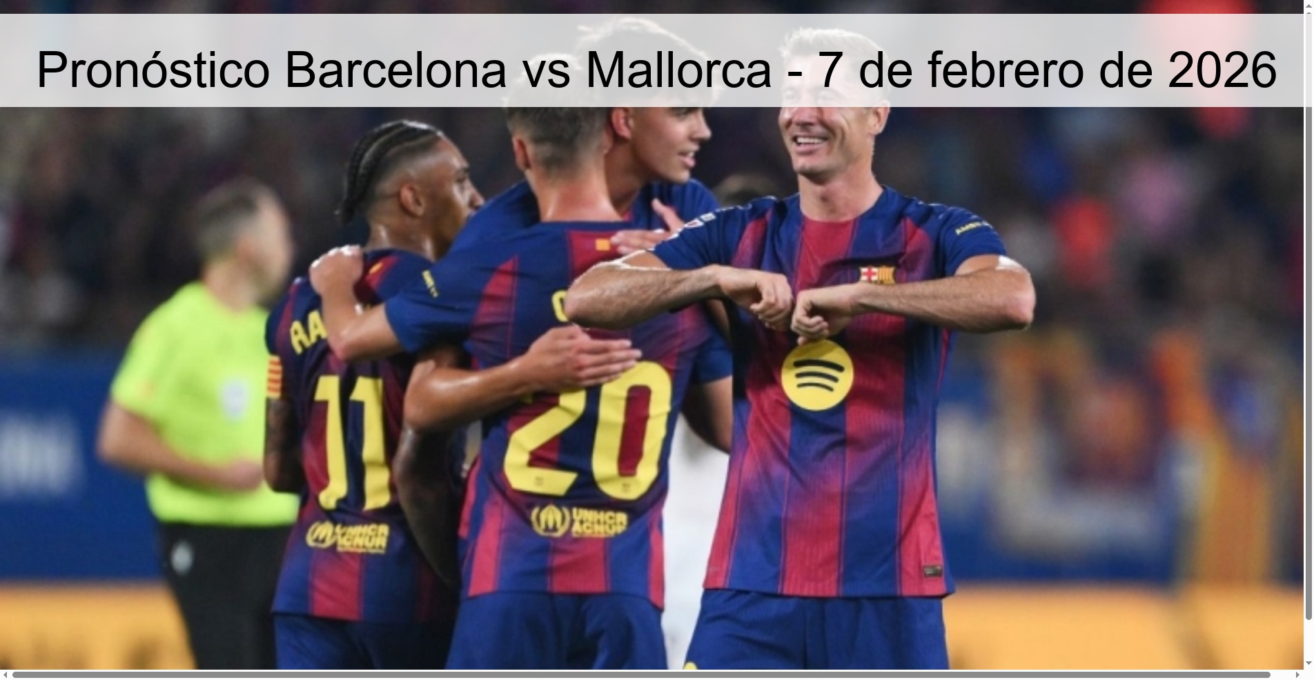 Pronóstico Barcelona vs Mallorca - 7 de febrero de 2026 Pronóstico Barcelona vs Mallorca - 7 de febrero de 2026