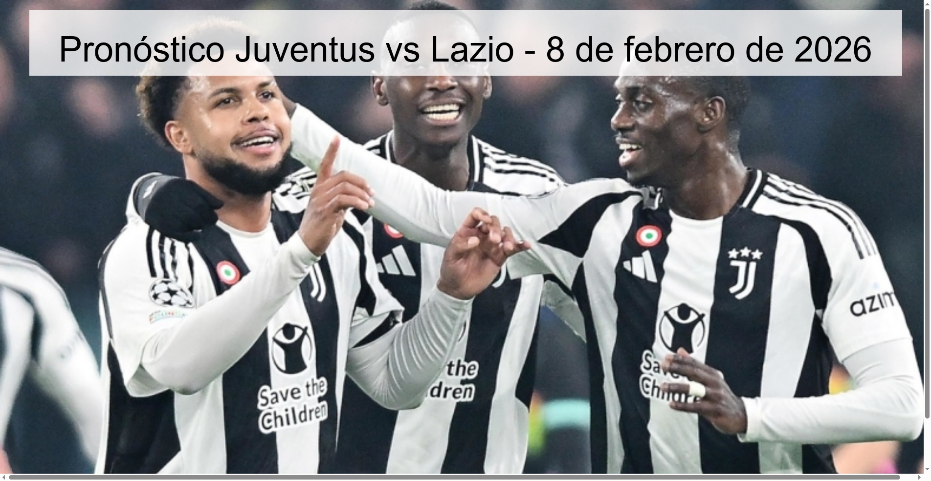 Juventus vs Lazio Prediction – February 8, 2026