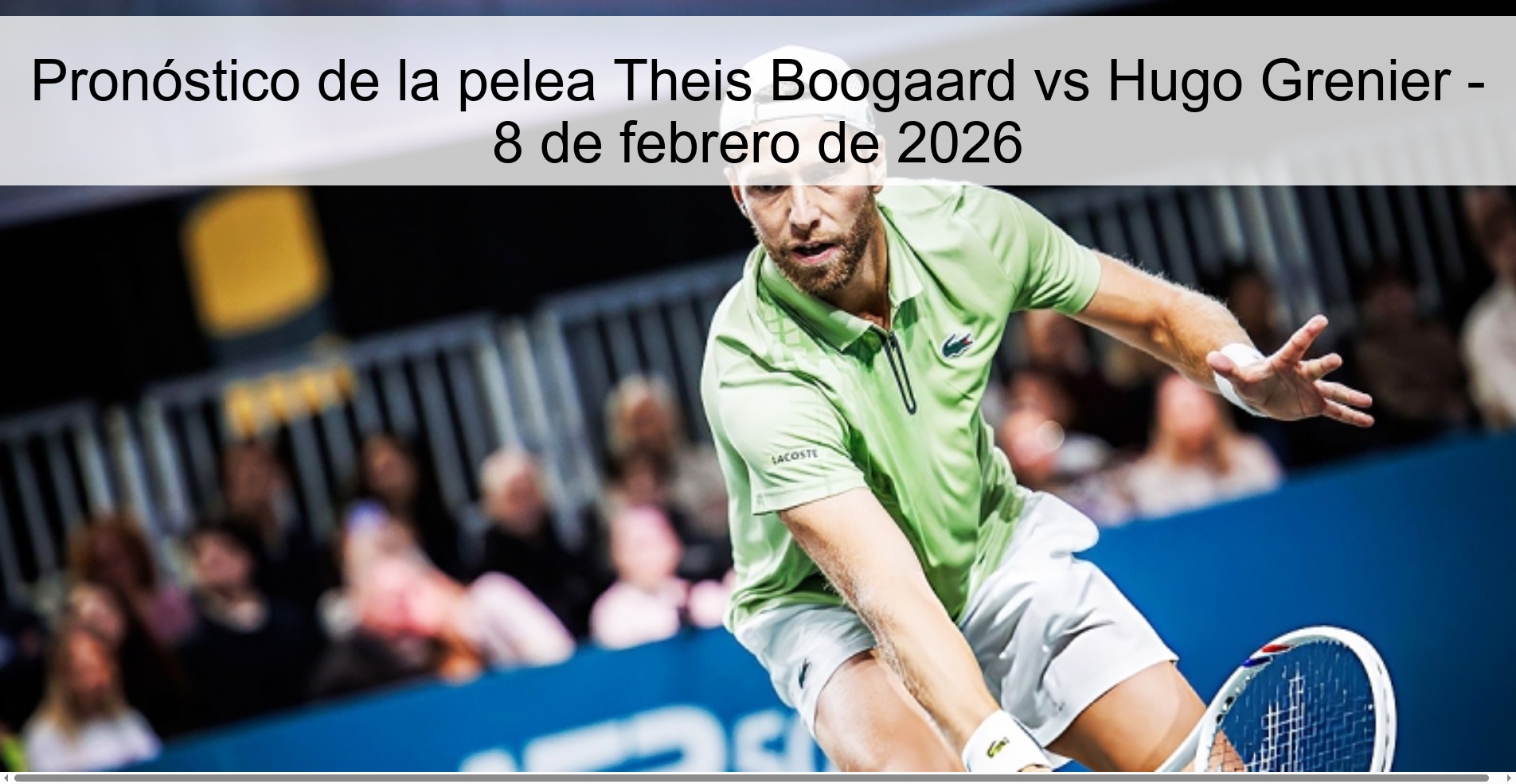 Theis Boogaard vs Hugo Grenier Fight Prediction – February 8, 2026