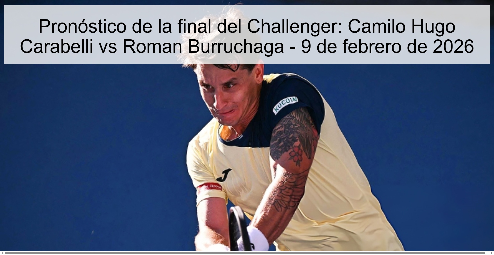 Challenger Final Prediction: Camilo Hugo Carabelli vs Roman Burruchaga – February 9, 2026