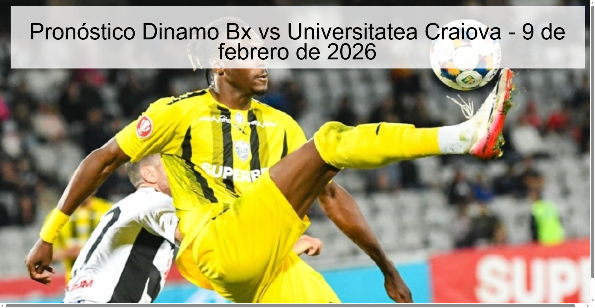 Dinamo Bx vs Universitatea Craiova Prediction – February 9, 2026