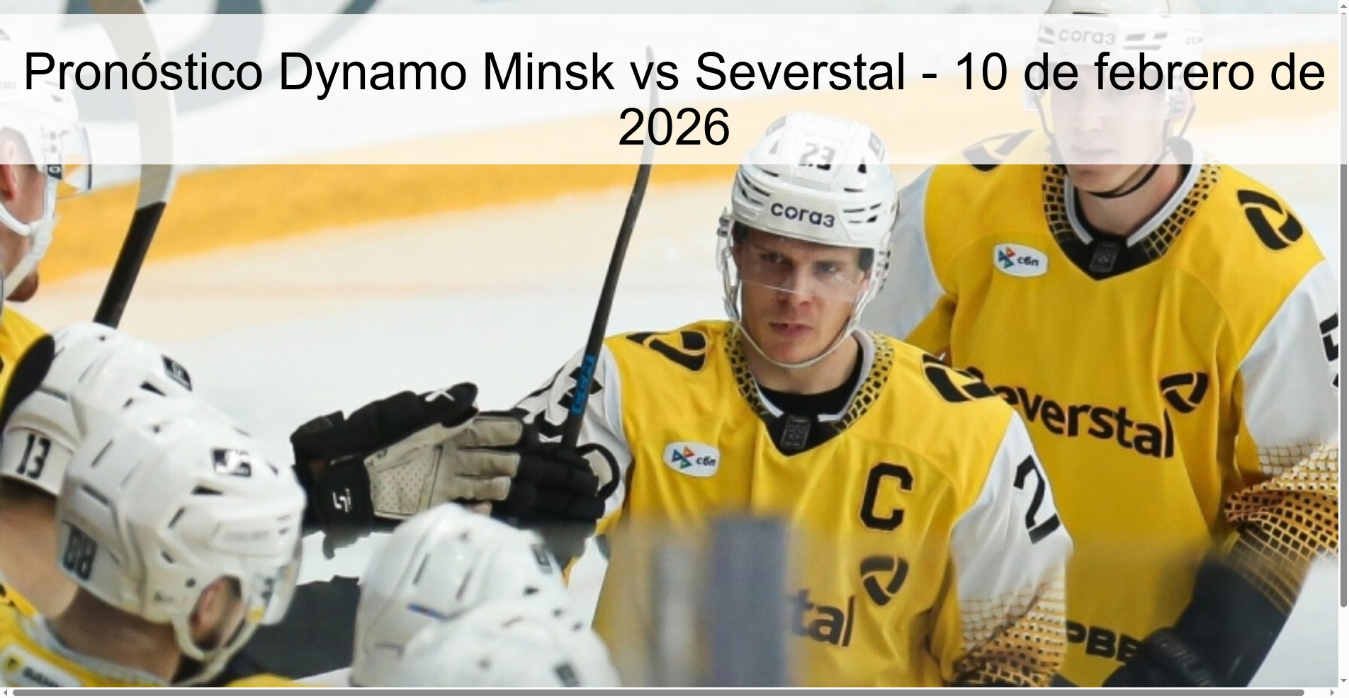 Dynamo Minsk vs Severstal Prediction – February 10, 2026