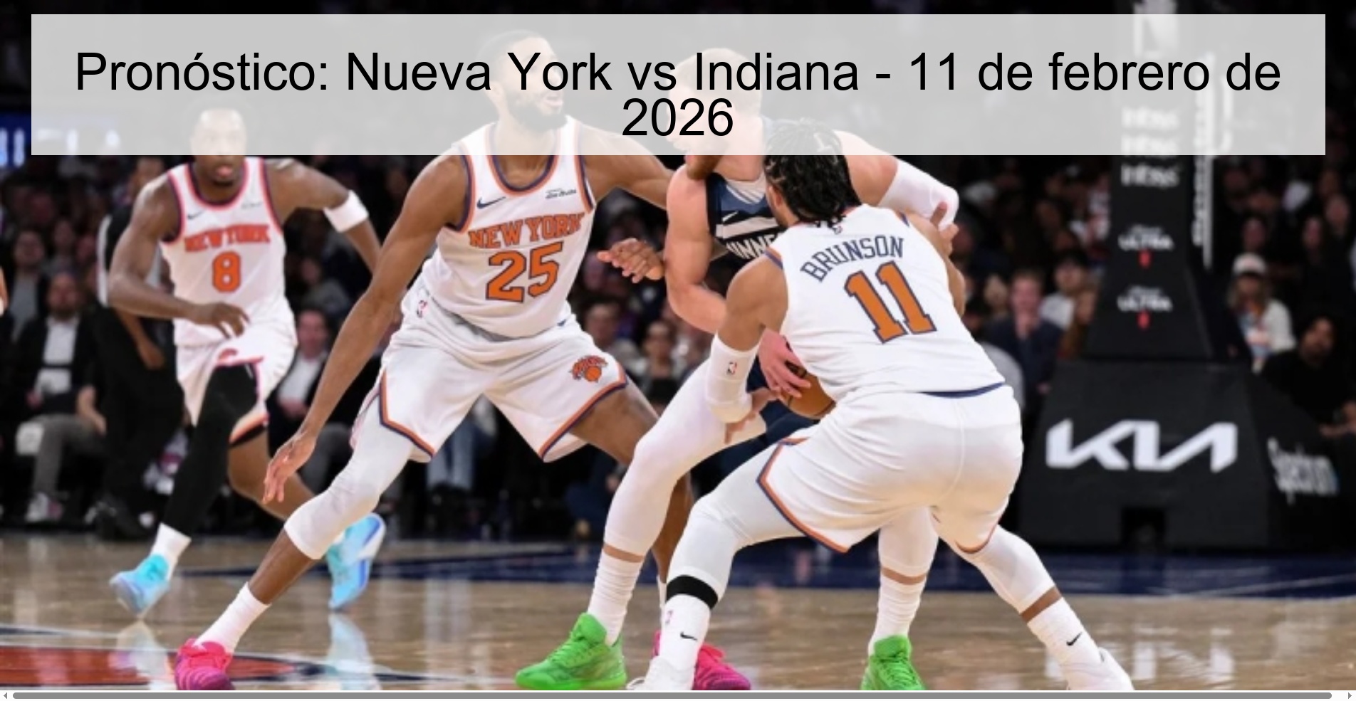 Prediction: New York vs Indiana - February 11, 2026