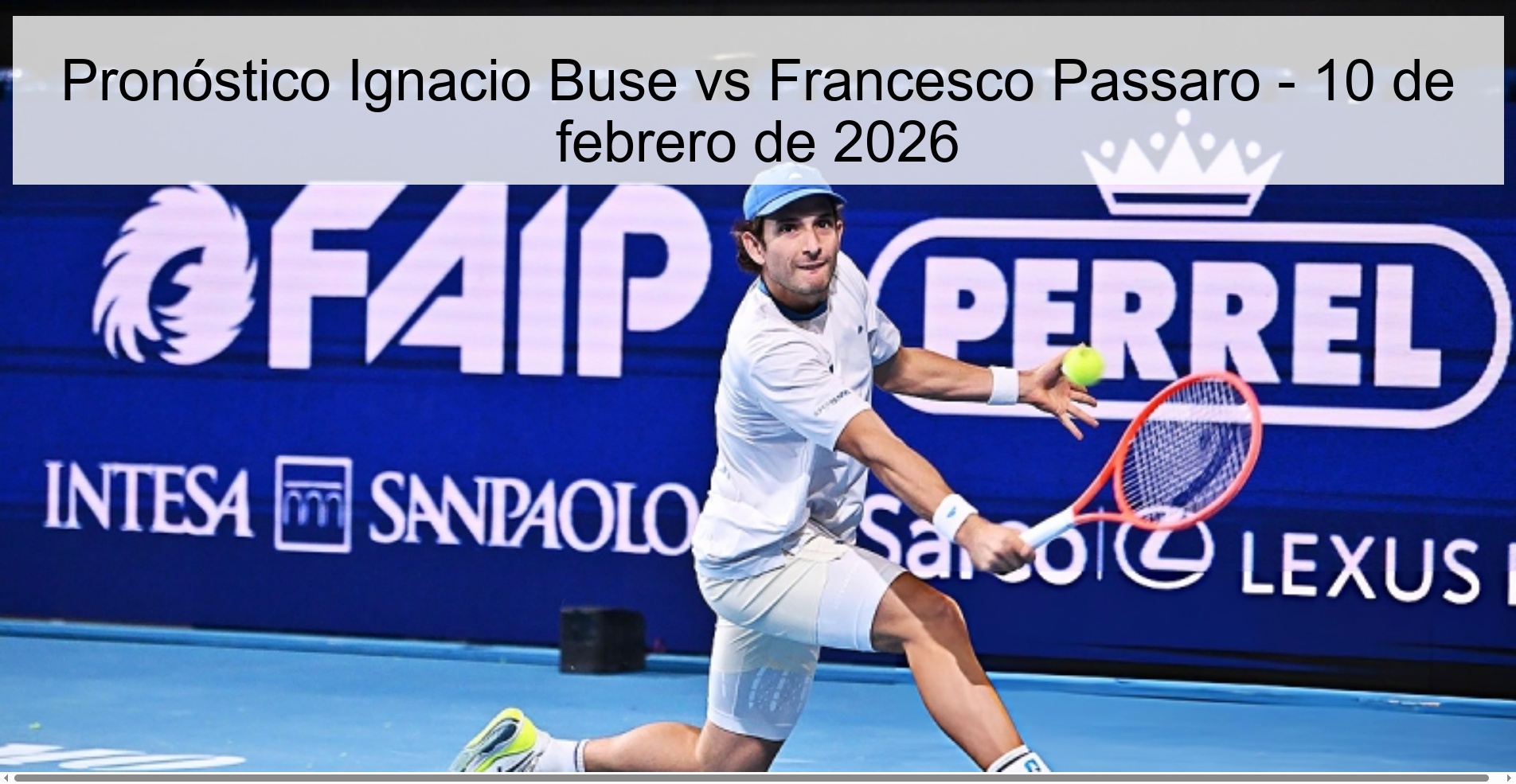 Ignacio Buse vs Francesco Passaro Prediction – February 10, 2026