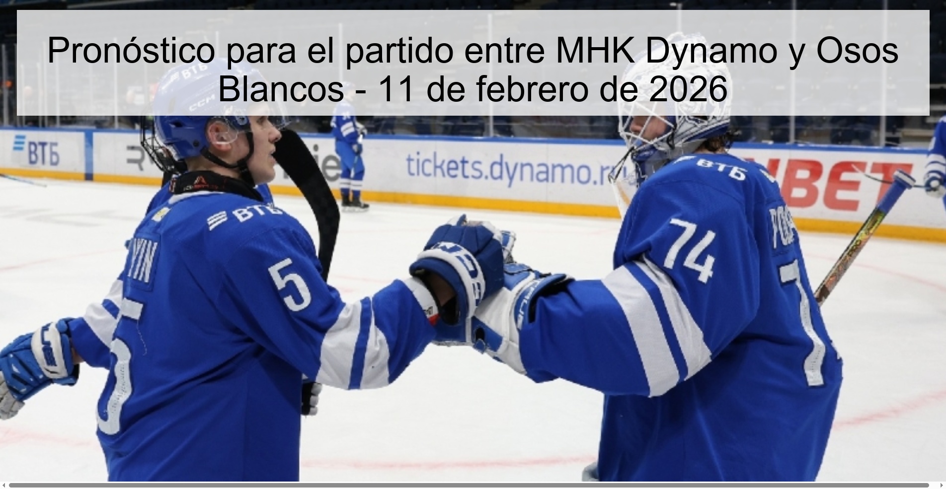 Prediction for the match between MHK Dynamo and Osos Blancos - February 11, 2026