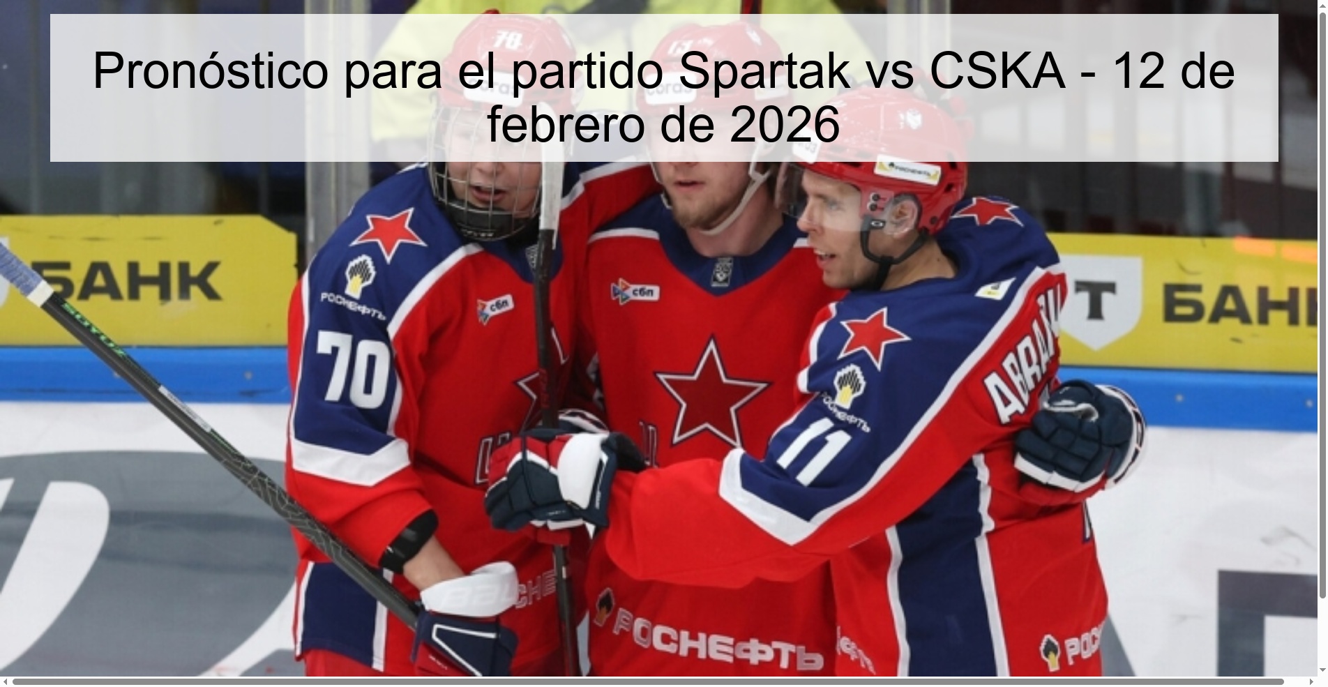 Prediction for the match Spartak vs CSKA - February 12, 2026