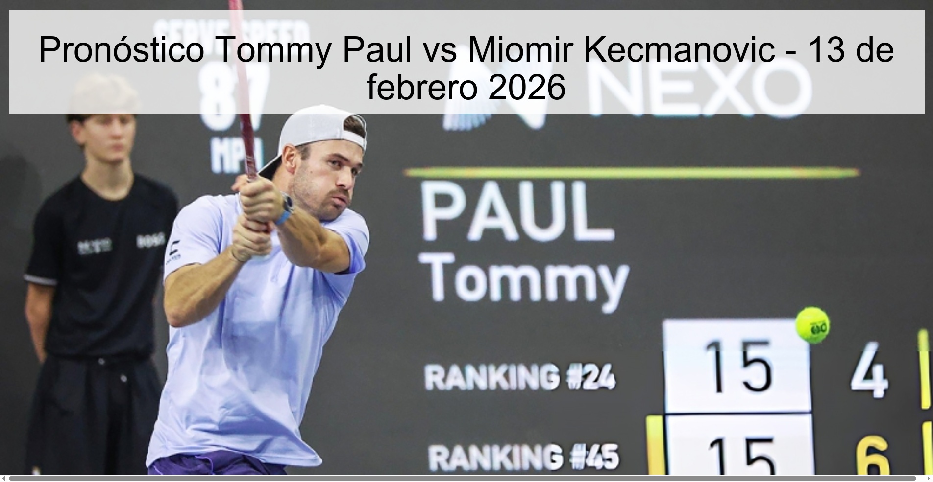Tommy Paul vs Miomir Kecmanovic Prediction - February 13, 2026