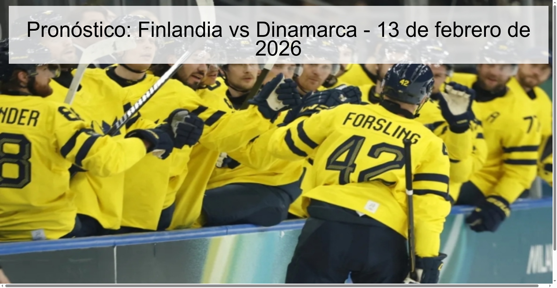 Prediction: Finland vs Denmark - February 13, 2026