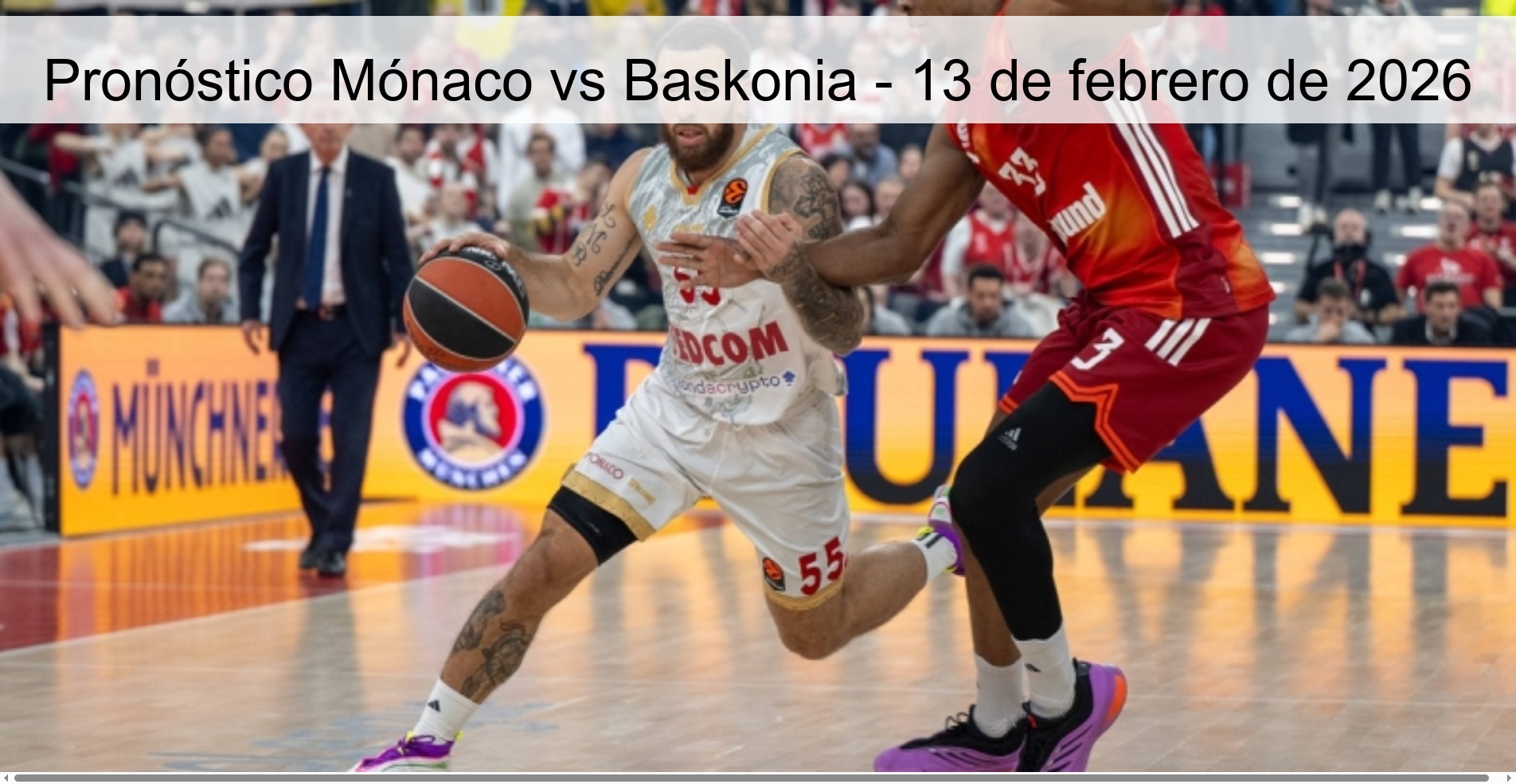 Pronóstico Mónaco vs Baskonia - 13 de febrero de 2026