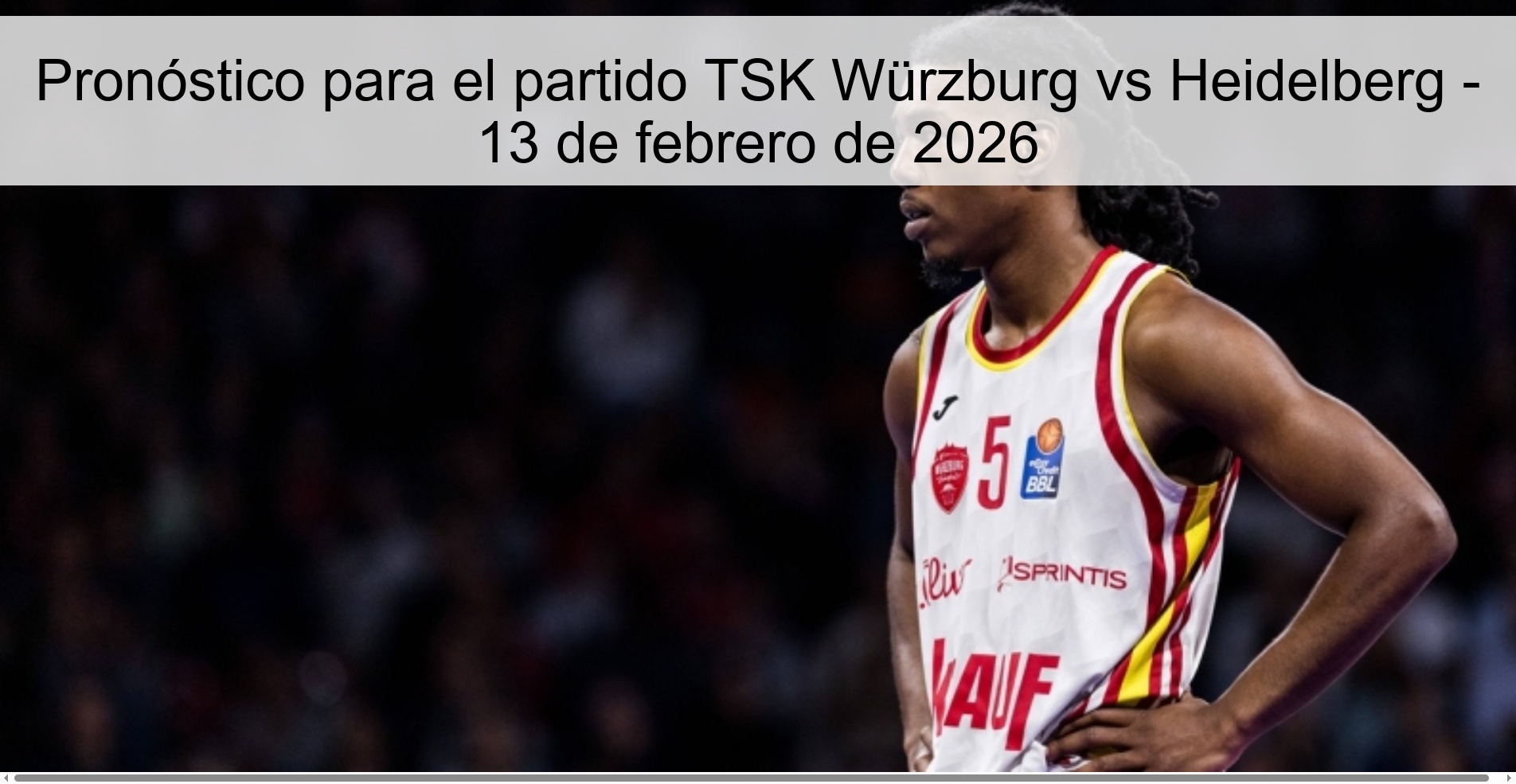 Prediction for the match TSK Würzburg vs Heidelberg - February 13, 2026