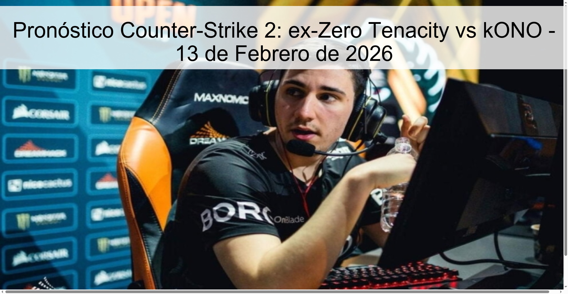 Counter-Strike 2 Prediction: ex-Zero Tenacity vs kONO - February 13, 2026