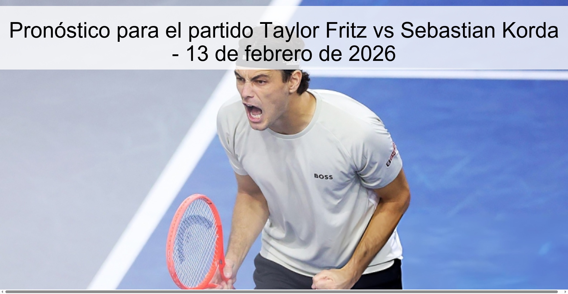 Prediction for the match Taylor Fritz vs Sebastian Korda - February 13, 2026 Prediction for the match Taylor Fritz vs Sebastian Korda - February 13, 2026
