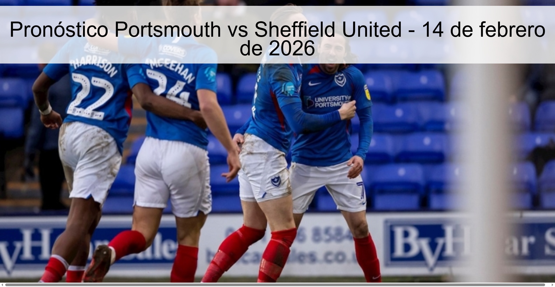 Portsmouth vs Sheffield United Prediction – February 14, 2026 Portsmouth vs Sheffield United Prediction – February 14, 2026