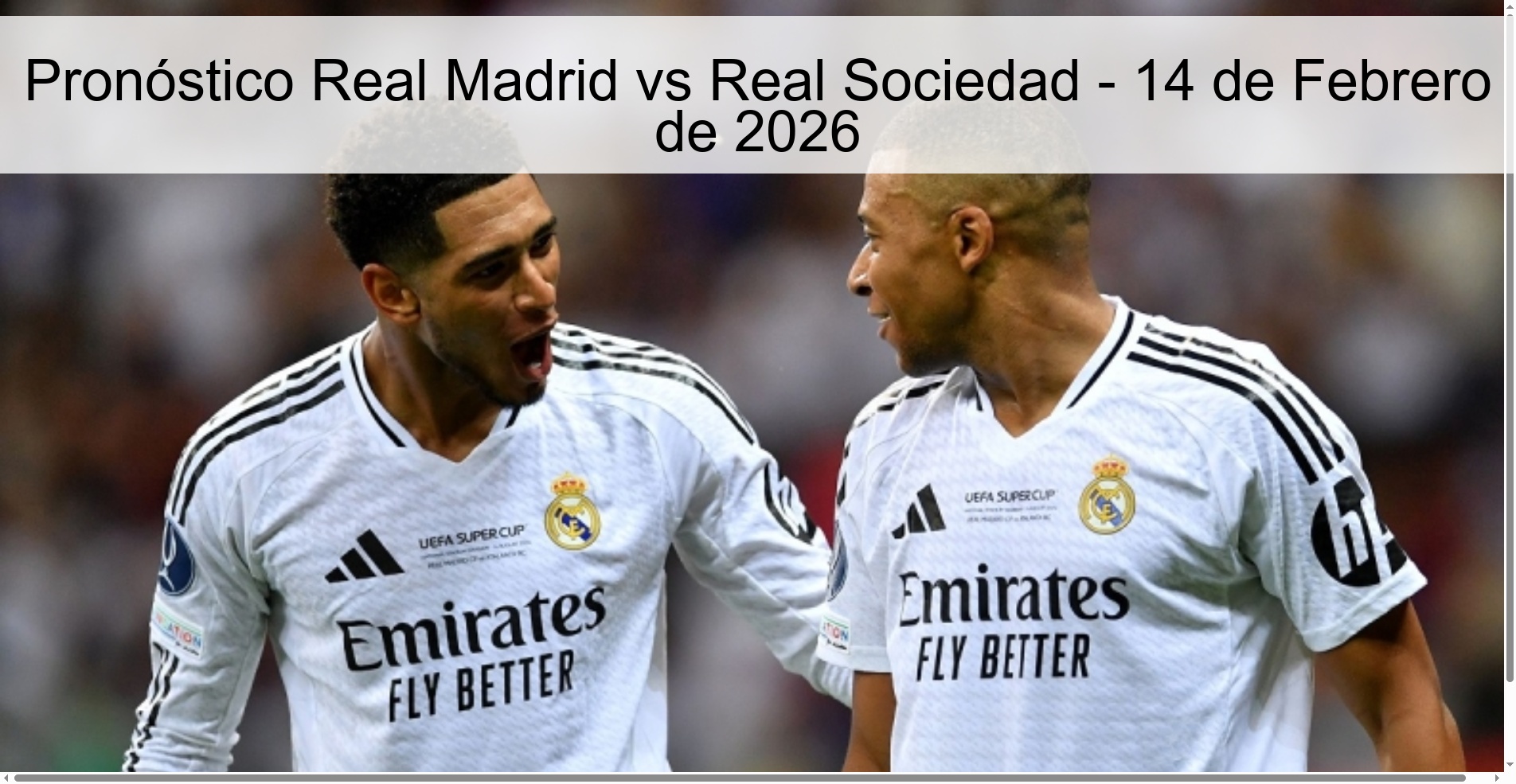 Real Madrid vs Real Sociedad Prediction - February 14, 2026