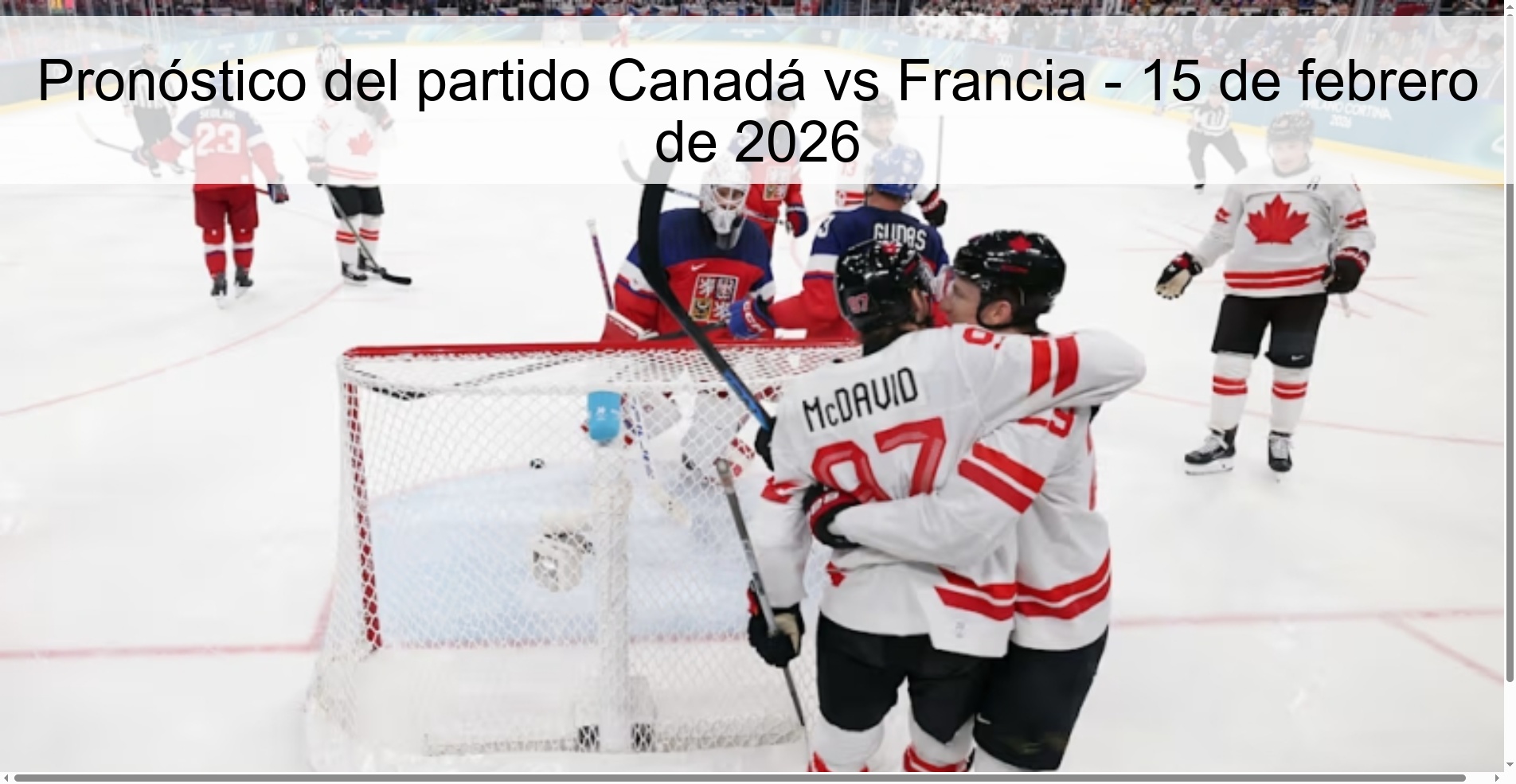 Canada vs France Prediction – February 15, 2026