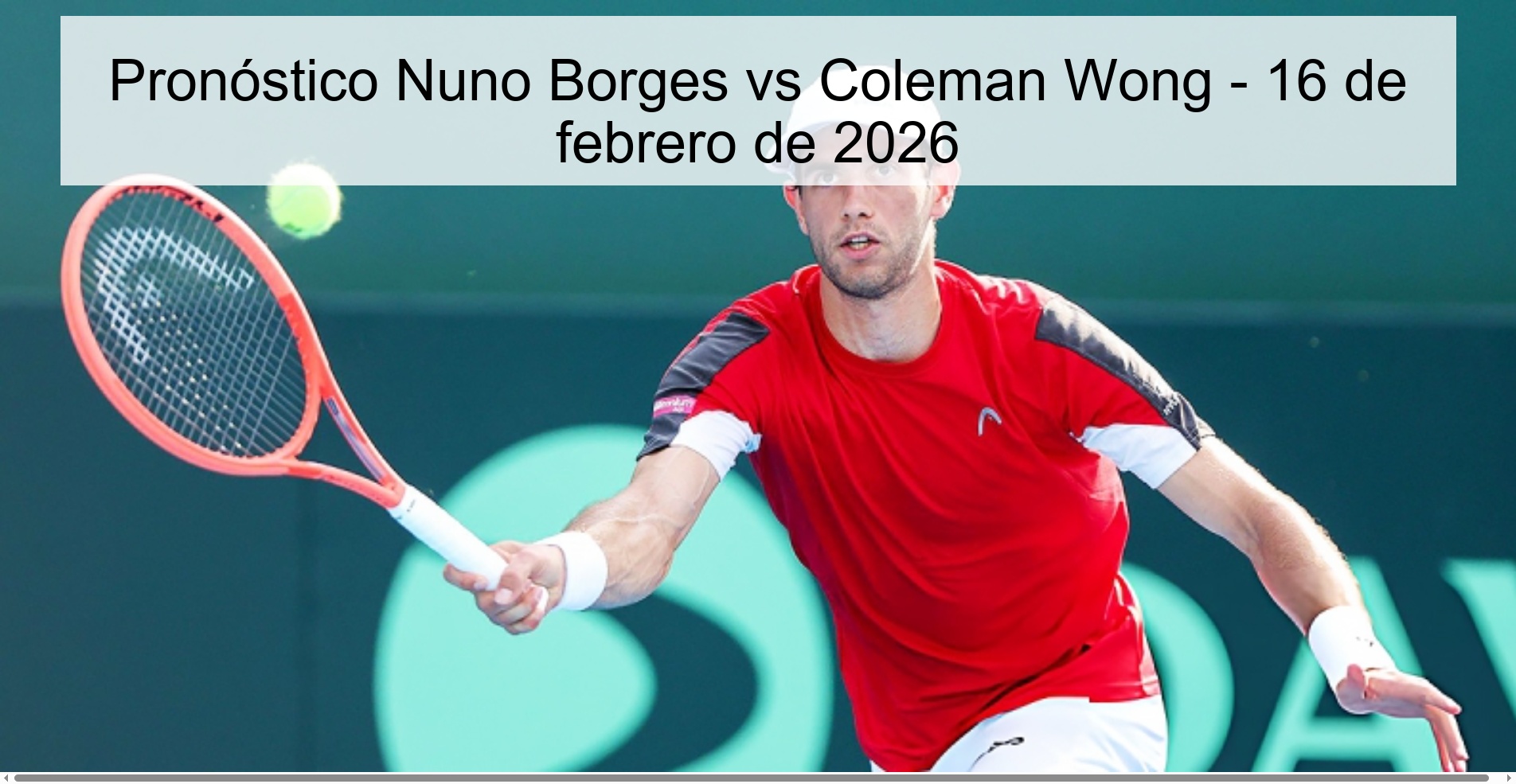 Nuno Borges vs Coleman Wong Prediction – February 16, 2026