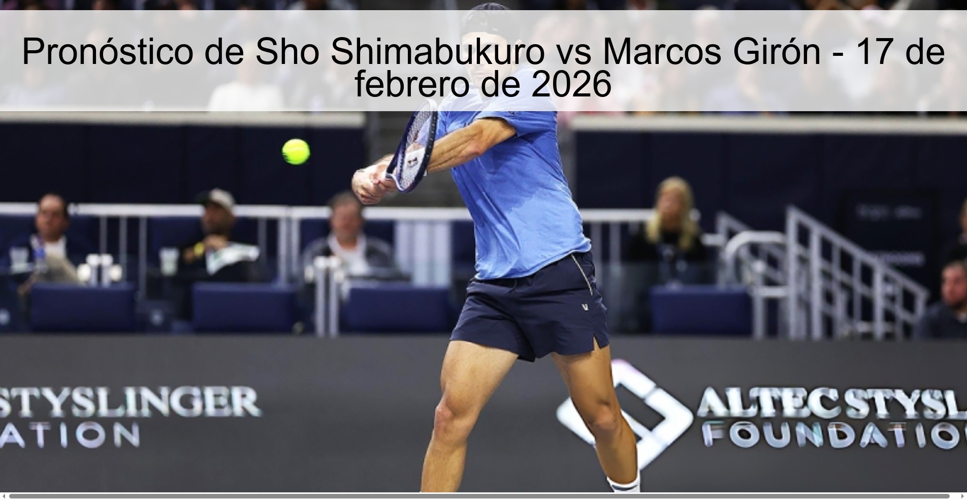 Sho Shimabukuro vs Marcos Girón Prediction – February 17, 2026