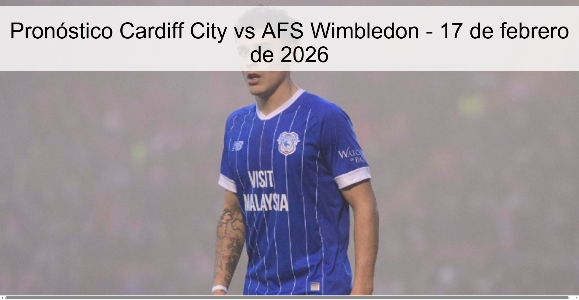 Cardiff City vs AFS Wimbledon Prediction – February 17, 2026