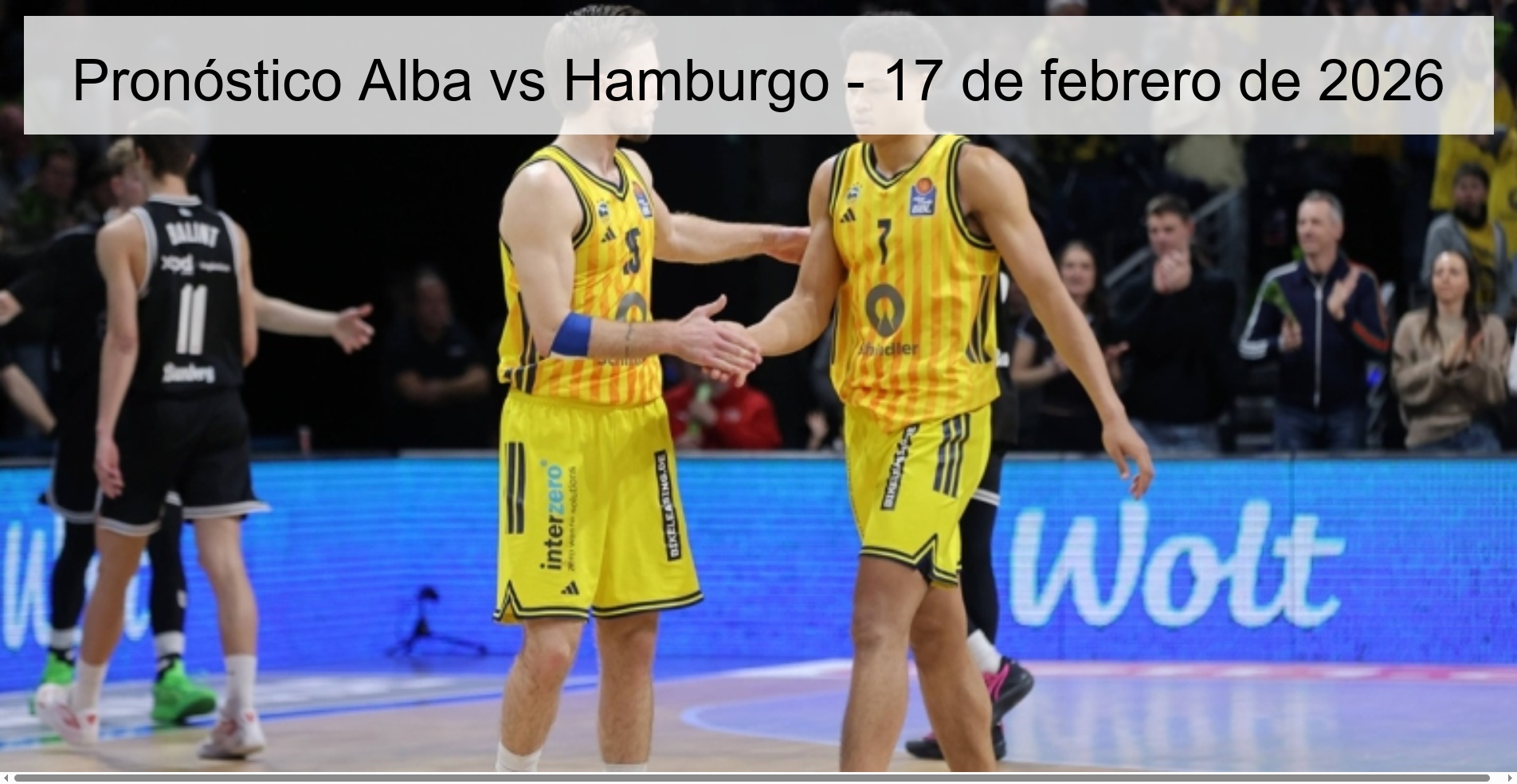 Pronóstico Alba vs Hamburgo - 17 de febrero de 2026