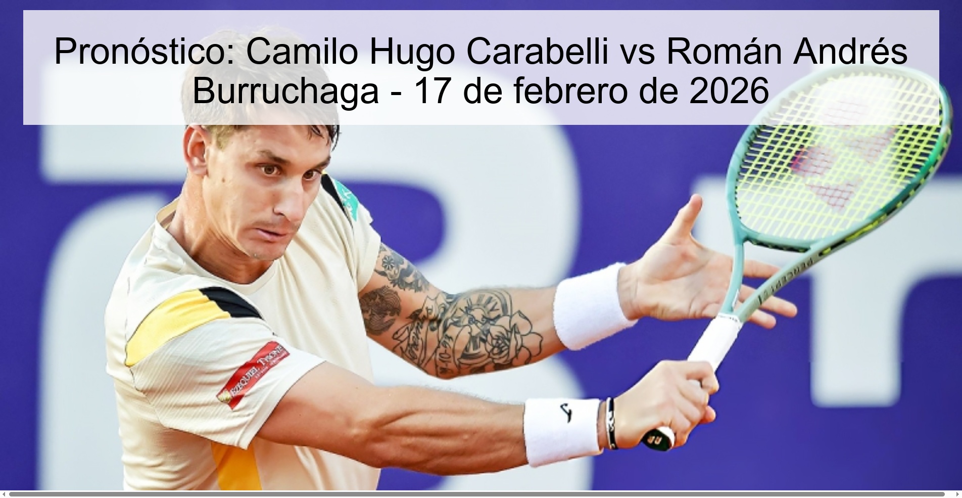 Pronóstico: Camilo Hugo Carabelli vs Román Andrés Burruchaga - 17 de febrero de 2026