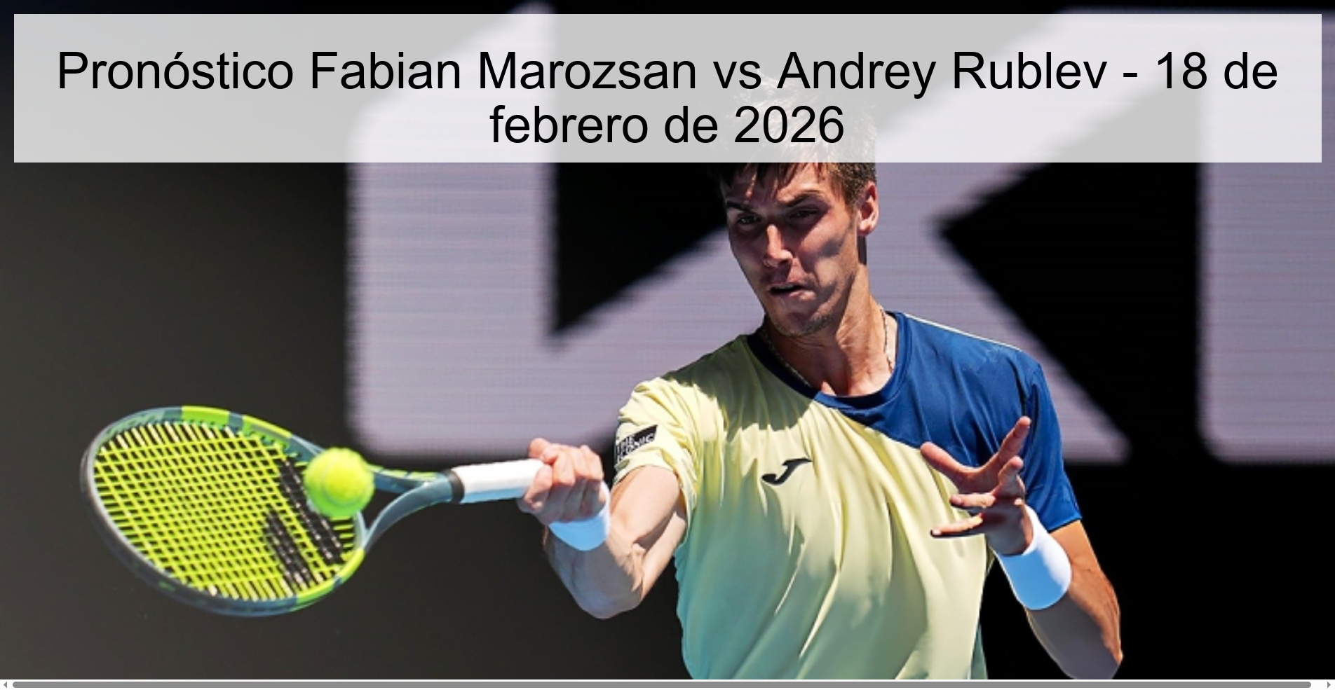 Fabian Marozsan vs Andrey Rublev Prediction – February 18, 2026