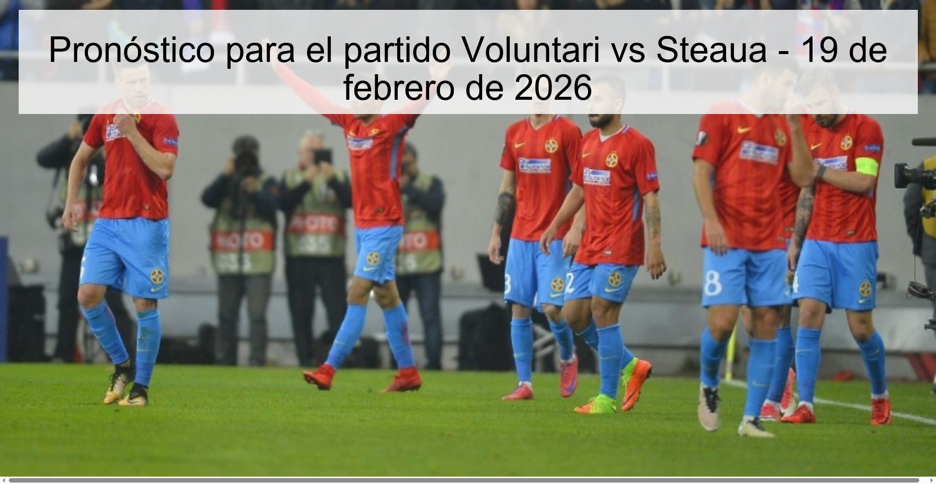 Prediction for the match Voluntari vs Steaua - February 19, 2026