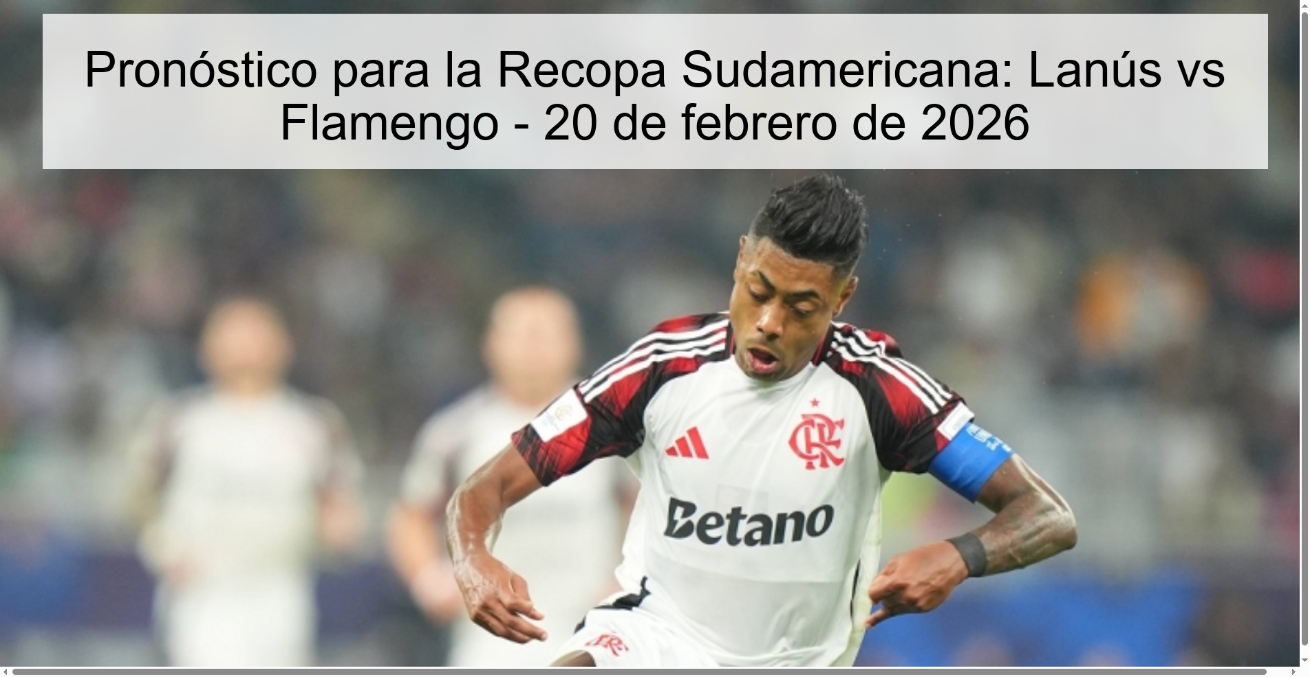 Prediction for the South American Cup Winners' Cup: Lanús vs Flamengo - February 20, 2026