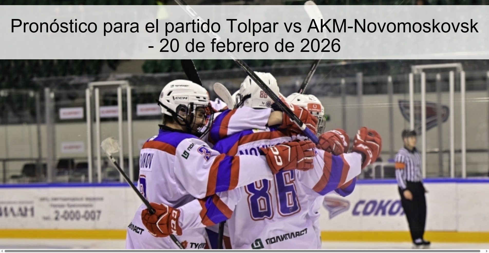 Prediction for the match Tolpar vs AKM-Novomoskovsk - February 20, 2026
